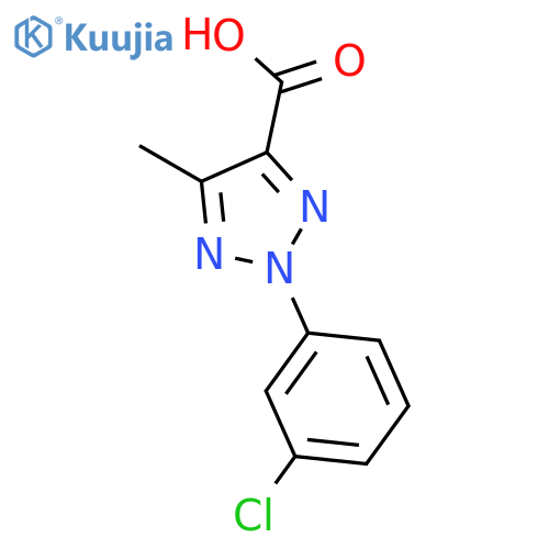 2-(3-Chlorophenyl)-5-methyl-2H-1,2,3-triazole-4-carboxylic acid structure