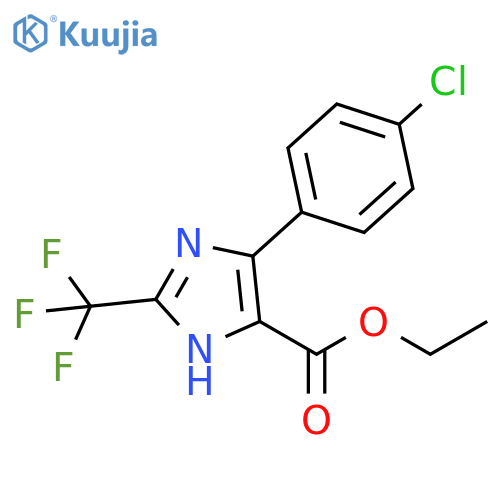 ethyl 4-(4-chlorophenyl)-2-(trifluoromethyl)-1H-imidazole-5-carboxylate structure