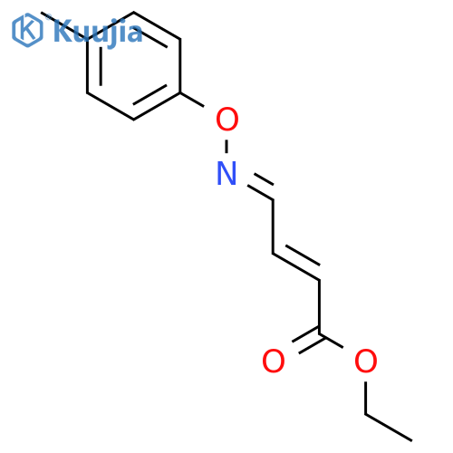 2-Butenoic acid, 4-[(4-methylphenoxy)imino]-, ethyl ester, (2E,4E)- structure