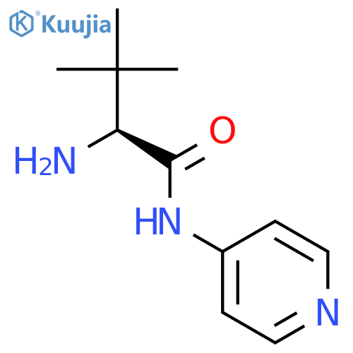 Butanamide, 2-amino-3,3-dimethyl-N-4-pyridinyl-, (2S)- structure