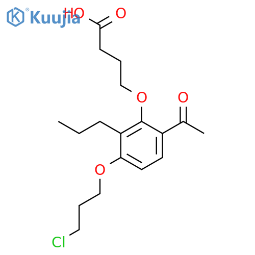 4-[6-Acetyl-3-(3-chloropropoxy)-2-propylphenoxy]butanoic acid structure