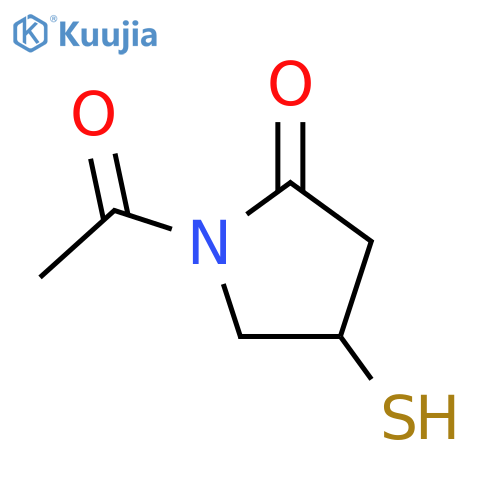 2-Pyrrolidinone,1-acetyl-4-mercapto-, (S)- (9CI) structure