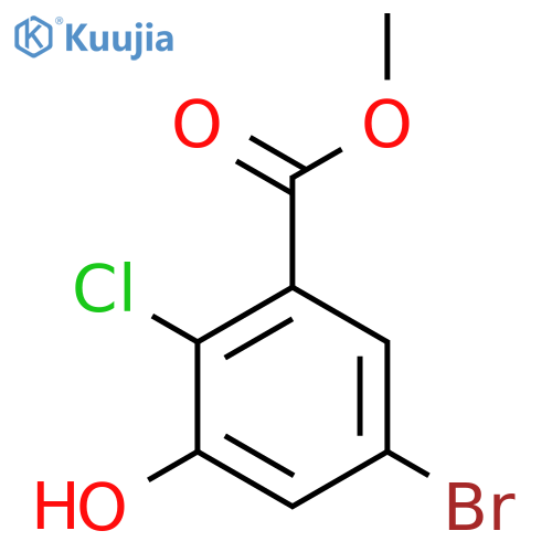 Methyl 5-bromo-2-chloro-3-hydroxybenzoate structure