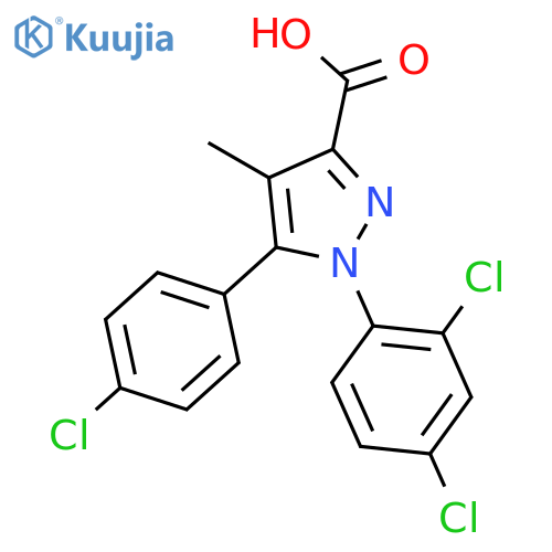 5-(4-Chlorophenyl)-1-(2,4-dichlorophenyl)-4-methylpyrazole-3-carboxylic Acid structure