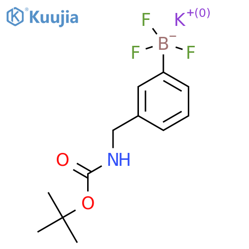potassium 3-({(tert-butoxy)carbonylamino}methyl)phenyltrifluoroboranuide structure