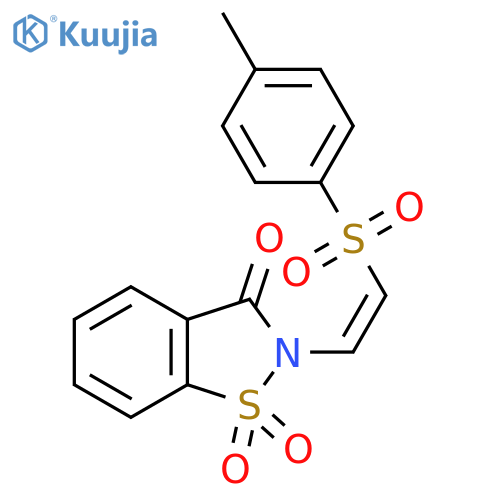 1,2-Benzisothiazol-3(2H)-one, 2-[(1Z)-2-[(4-methylphenyl)sulfonyl]ethenyl]-, 1,1-dioxide structure