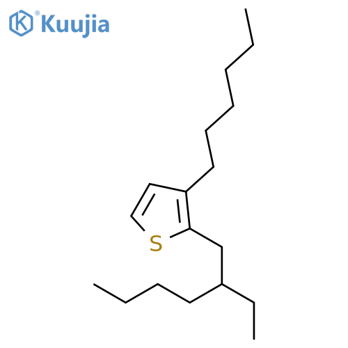 Thiophene, 2-(2-ethylhexyl)-3-hexyl- structure