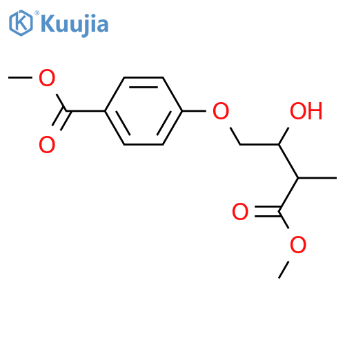 4-(3-Carboxy-2-hydroxybutoxy)benzoic acid; (2'ξ,3'ξ)-form, Di-Me ester structure