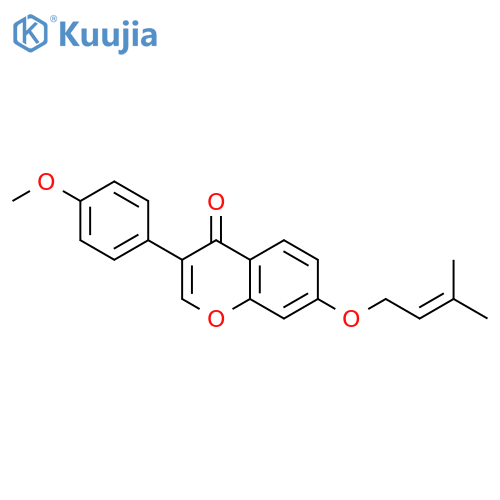 4H-1-Benzopyran-4-one,3-(4-methoxyphenyl)-7-[(3-methyl-2-buten-1-yl)oxy]- structure