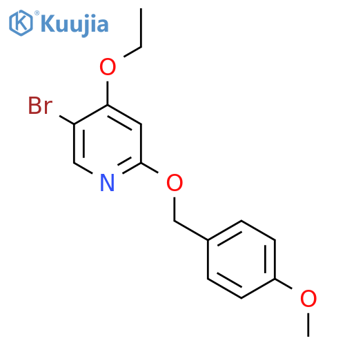 5-bromo-4-ethoxy-2-[(4-methoxyphenyl)methoxy]pyridine structure