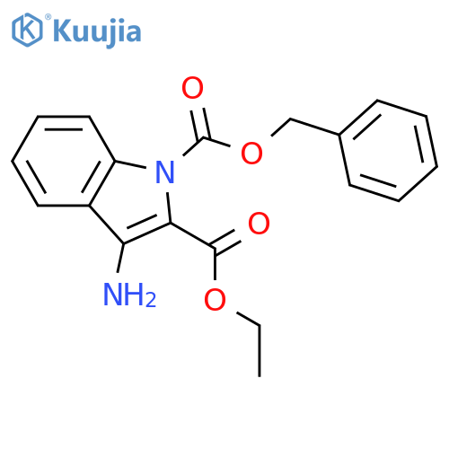 1H-Indole-1,2-dicarboxylic acid, 3-amino-, 2-ethyl 1-(phenylmethyl) ester structure