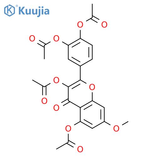 4H-1-Benzopyran-4-one,3,5-bis(acetyloxy)-2-[3,4-bis(acetyloxy)phenyl]-7-methoxy- structure