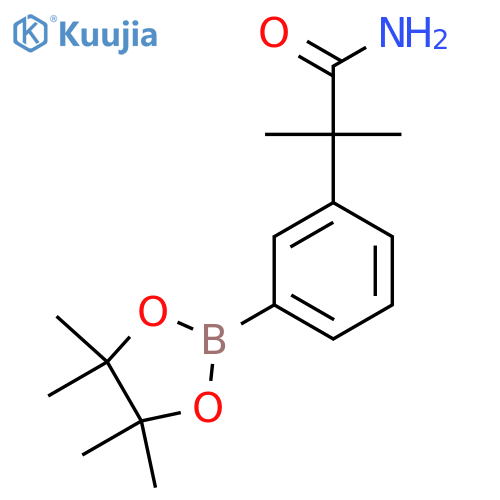 2-Methyl-2-[3-(tetramethyl-1,3,2-dioxaborolan-2-yl)phenyl]propanamide structure