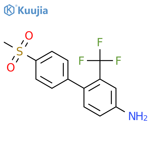 4'-Methanesulfonyl-2-trifluoromethyl-biphenyl-4-ylamine structure