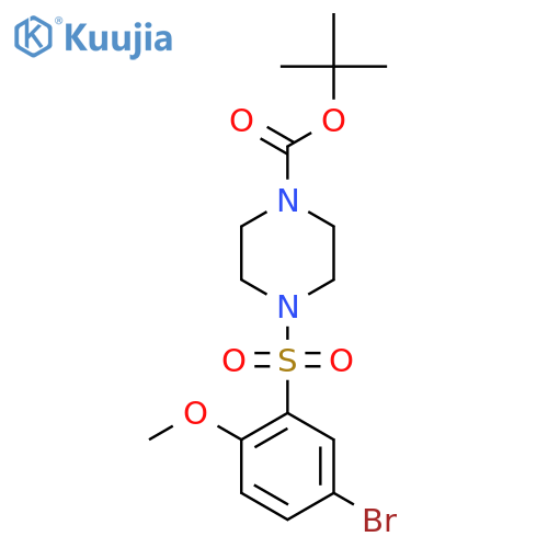Tert-butyl 4-((5-bromo-2-methoxyphenyl)sulfonyl)piperazine-1-carboxylate structure