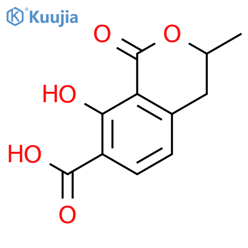 3,4-Dihydro-8-hydroxy-3-methyl-1-oxo-1H-2-benzopyran-7-carboxylic Acid structure