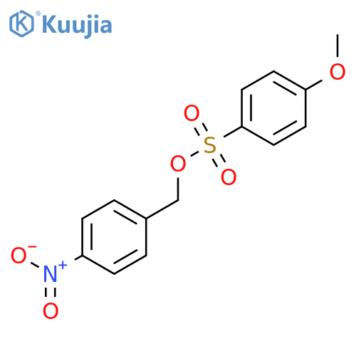 Benzenesulfonic acid, 4-methoxy-, (4-nitrophenyl)methyl ester structure