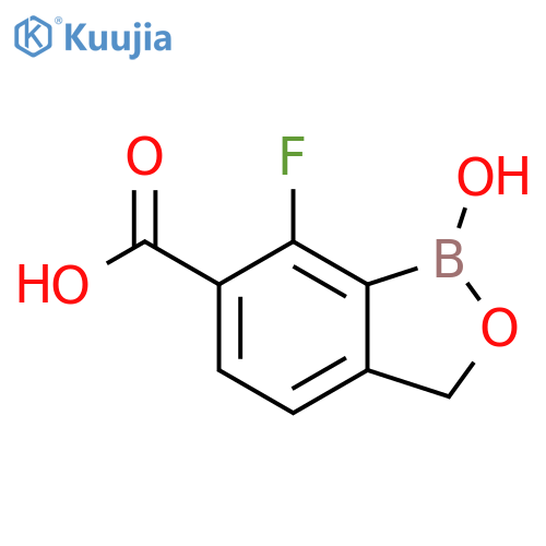 2,1-Benzoxaborole-6-carboxylic acid, 7-fluoro-1,3-dihydro-1-hydroxy- structure