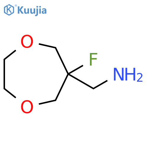 (6-fluoro-1,4-dioxepan-6-yl)methanamine structure