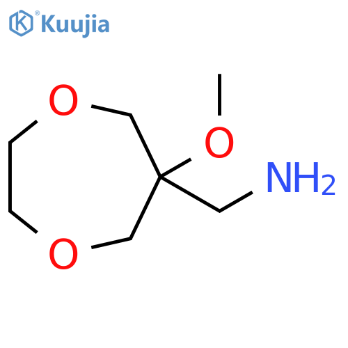 (6-methoxy-1,4-dioxepan-6-yl)methanamine structure