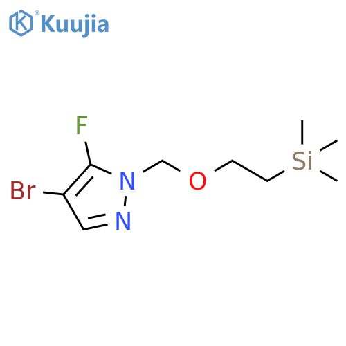 2-[(4-bromo-5-fluoro-pyrazol-1-yl)methoxy]ethyl-trimethyl-silane structure