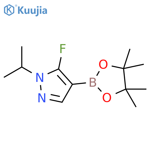 5-fluoro-1-(propan-2-yl)-4-(tetramethyl-1,3,2-dioxaborolan-2-yl)-1H-pyrazole structure