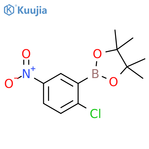 1,3,2-Dioxaborolane, 2-(2-chloro-5-nitrophenyl)-4,4,5,5-tetramethyl- structure