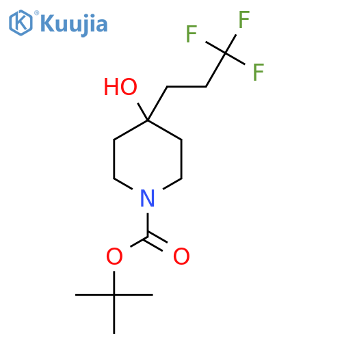 Tert-butyl 4-hydroxy-4-(3,3,3-trifluoropropyl)piperidine-1-carboxylate structure