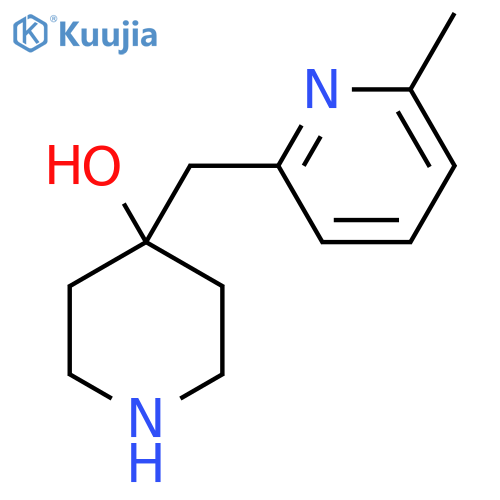 4-(6-methylpyridin-2-yl)methylpiperidin-4-ol structure