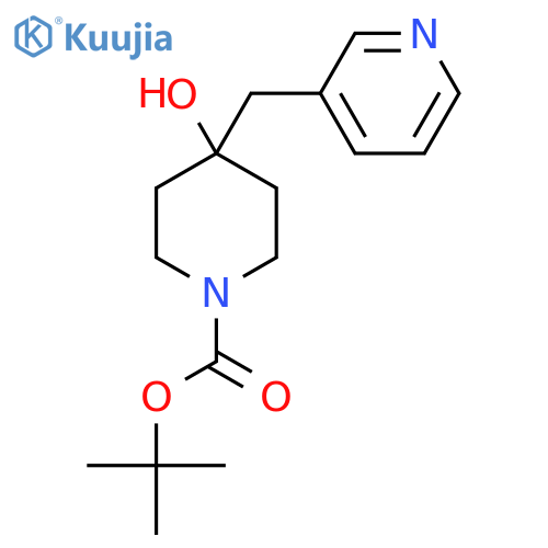 tert-butyl 4-hydroxy-4-(pyridin-3-yl)methylpiperidine-1-carboxylate structure