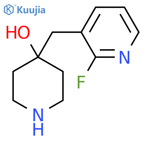 4-(2-fluoropyridin-3-yl)methylpiperidin-4-ol structure