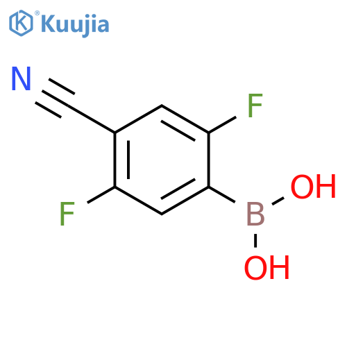 (4-cyano-2,5-difluorophenyl)boronic acid structure