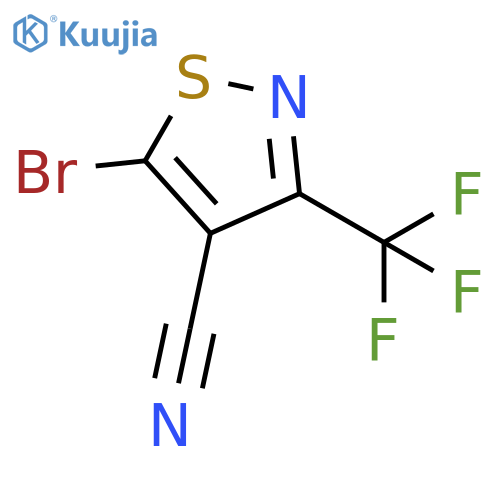 5-bromo-3-(trifluoromethyl)-1,2-thiazole-4-carbonitrile structure