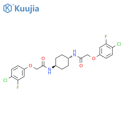 Acetamide, N,N'-trans-1,4-cyclohexanediylbis[2-(4-chloro-3-fluorophenoxy)- structure