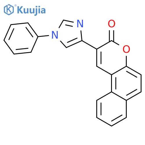 3H-Naphtho[2,1-b]pyran-3-one, 2-(1-phenyl-1H-imidazol-4-yl)- structure