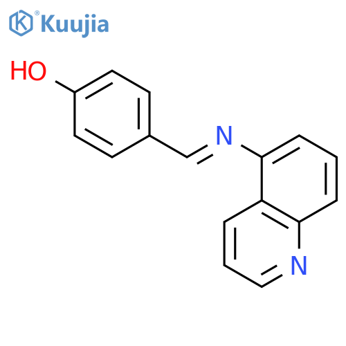 Phenol, 4-[(5-quinolinylimino)methyl]- structure