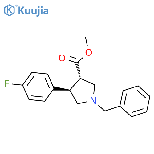 Methyl DL-(3S,4R)-1-benzyl-4-(4-fluorophenyl)pyrrolidine-3-carboxylate structure