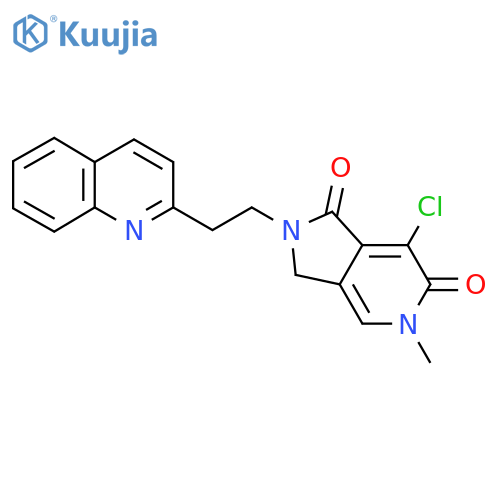 7-Chloro-5-methyl-2-(2-(quinolin-2-YL)ethyl)-2,3-dihydro-1H-pyrrolo[3,4-C]pyridine-1,6(5H)-dione structure
