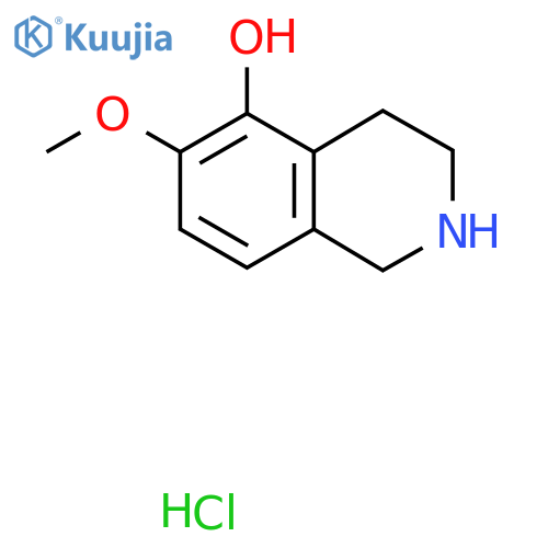 6-Methoxy-1,2,3,4-tetrahydroisoquinolin-5-ol hydrochloride structure