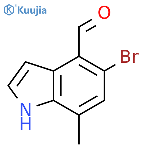 5-bromo-7-methyl-1H-indole-4-carbaldehyde structure