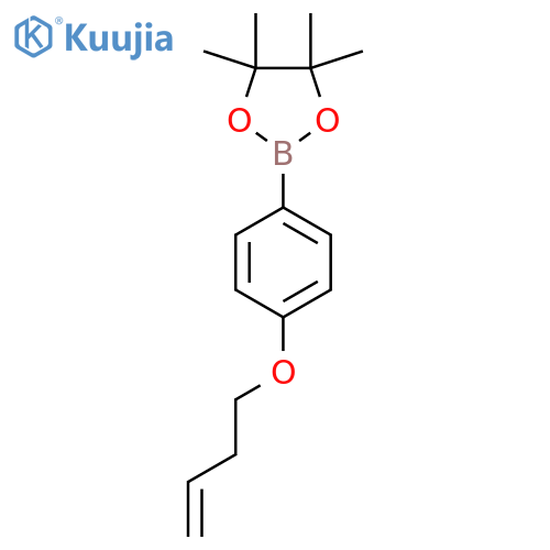 2-4-(but-3-en-1-yloxy)phenyl-4,4,5,5-tetramethyl-1,3,2-dioxaborolane structure