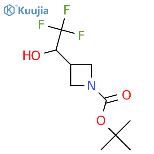 Tert-butyl 3-(2,2,2-trifluoro-1-hydroxyethyl)azetidine-1-carboxylate structure