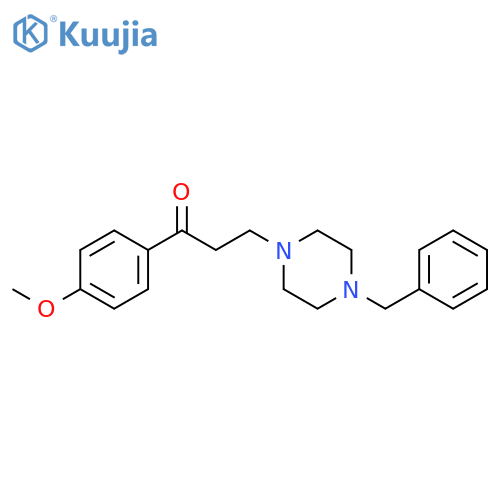 1-Propanone, 1-(4-methoxyphenyl)-3-[4-(phenylmethyl)-1-piperazinyl]- structure