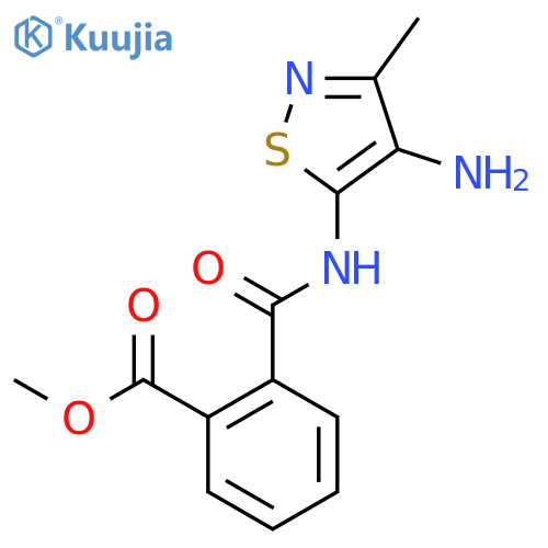 Methyl 2-((4-amino-3-methylisothiazol-5-yl)carbamoyl)benzoate structure