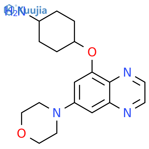 (1s,4s)-4-(6-Morpholinoquinoxalin-8-yloxy)cyclohexanaMine structure