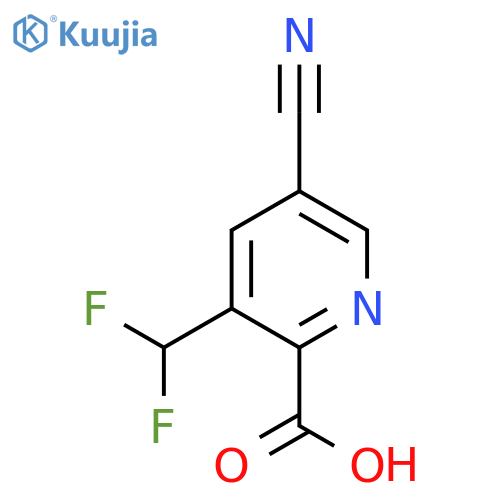 5-Cyano-3-(difluoromethyl)picolinic acid structure