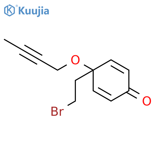 2,5-Cyclohexadien-1-one, 4-(2-bromoethyl)-4-(2-butyn-1-yloxy)- structure