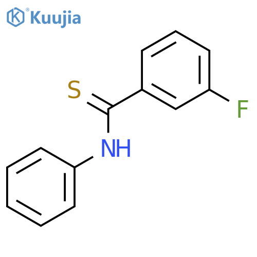 Benzenecarbothioamide,3-fluoro-N-phenyl- structure