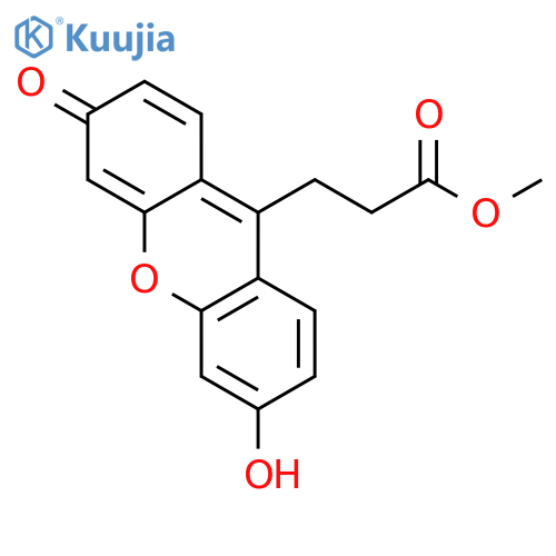 3H-Xanthene-9-propanoic acid, 6-hydroxy-3-oxo-, methyl ester structure