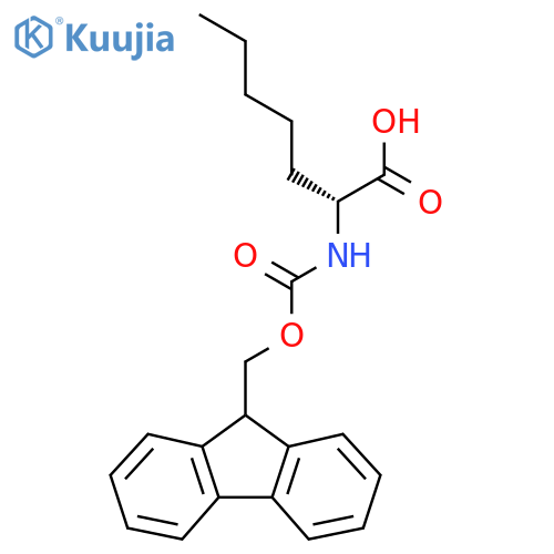 (R)-2-[[(9H-Fluoren-9-yl)methoxycarbonyl]amino]heptanoic acid structure
